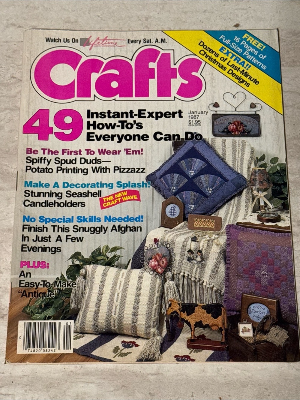 Crafts Magazine January 1987 Vintage Home Decor and Crafts